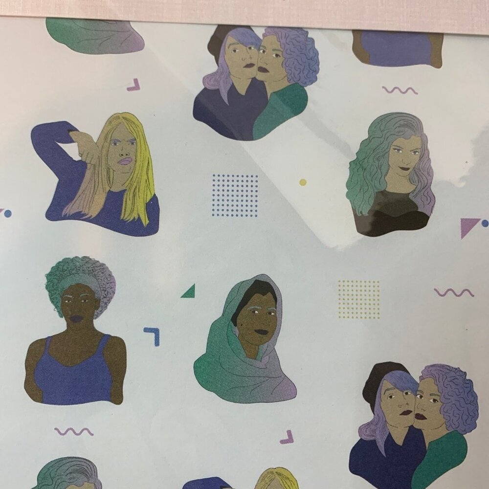She Paper Millennial Dream Squad Luxury Gift Wrap 2 Sheets 19.5x27 Brooklyn Made